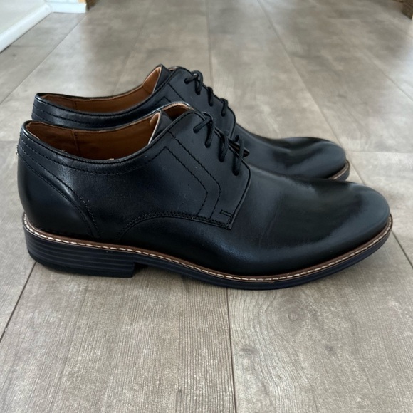 NEW Rockport Men\'s Kenton Plain Toe Oxford Black Glass CH5581 sz 10